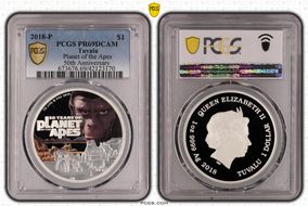 2018-P $1 Planet of the Apes 50th Anniversary PR69DCAM