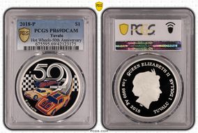 2018-P $1 Hot Wheels-50th Anniversary PR69DCAM