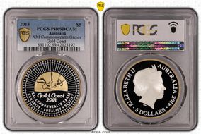 2018 $5 XXI Commonwealth Games  Gold Coast PR69DCAM