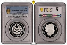 2017 50C Royal Wedding 70th Ann. Ag PR70DCAM