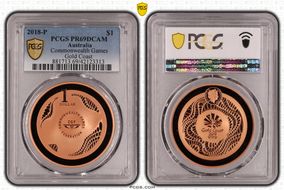 2018 $1 Commonwealth Games Gold Coast Cu PR69DCAM