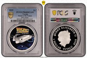 2015 $1 Back to the Future DeLorean PR68DCAM