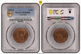 1942-I 1/2D MS65RB