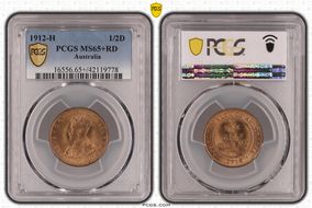 1912-H 1/2D MS65+ RD
