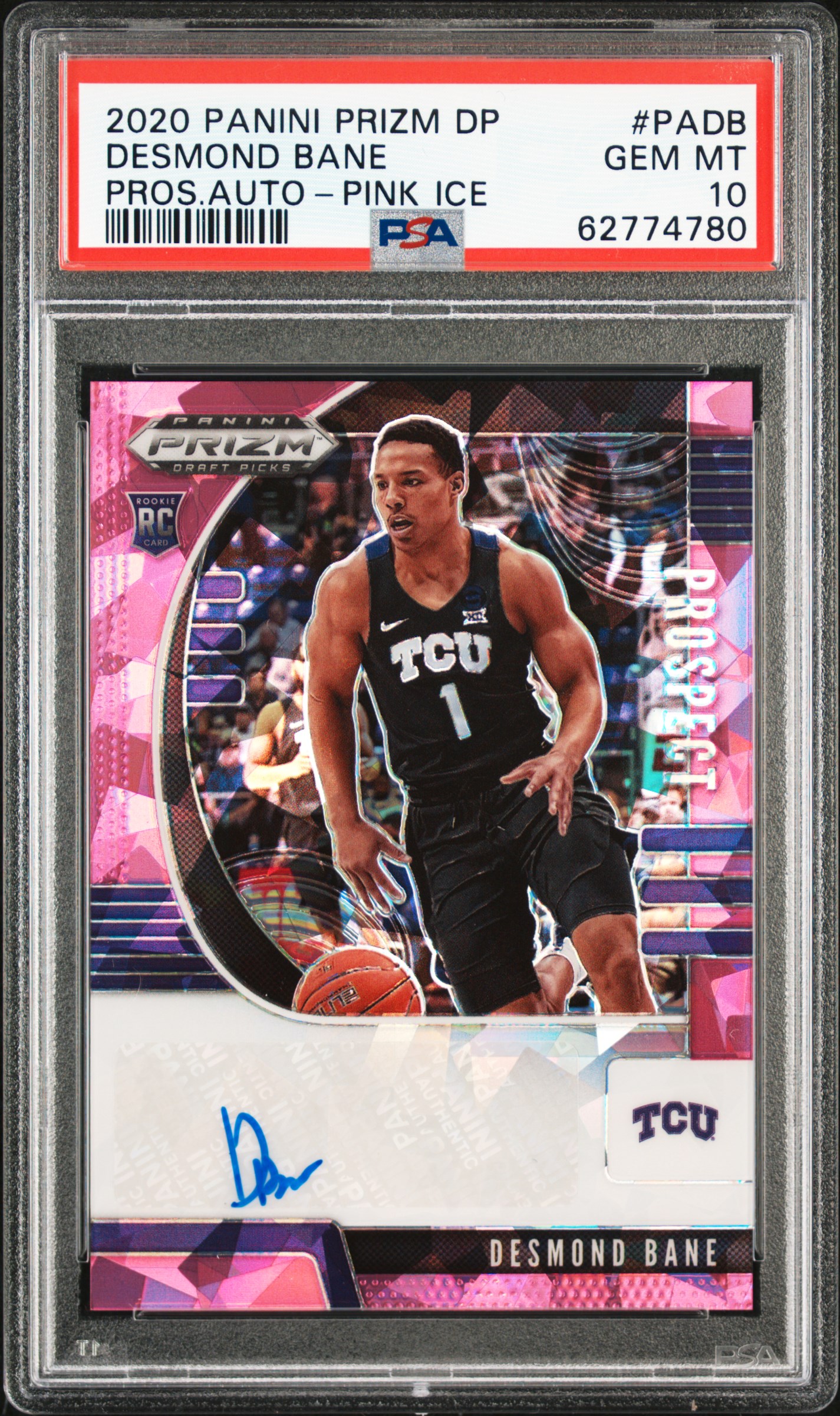 2020 Panini Prizm Draft Picks Prospect Autographs #PADB Desmond Bane - PSA GEM MT 10