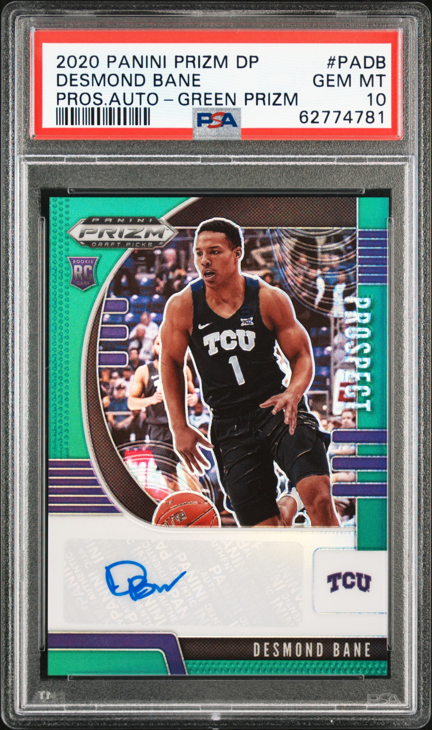 2020 Panini Prizm Draft Picks Prospect Autographs #PADB Desmond Bane - PSA GEM MT 10