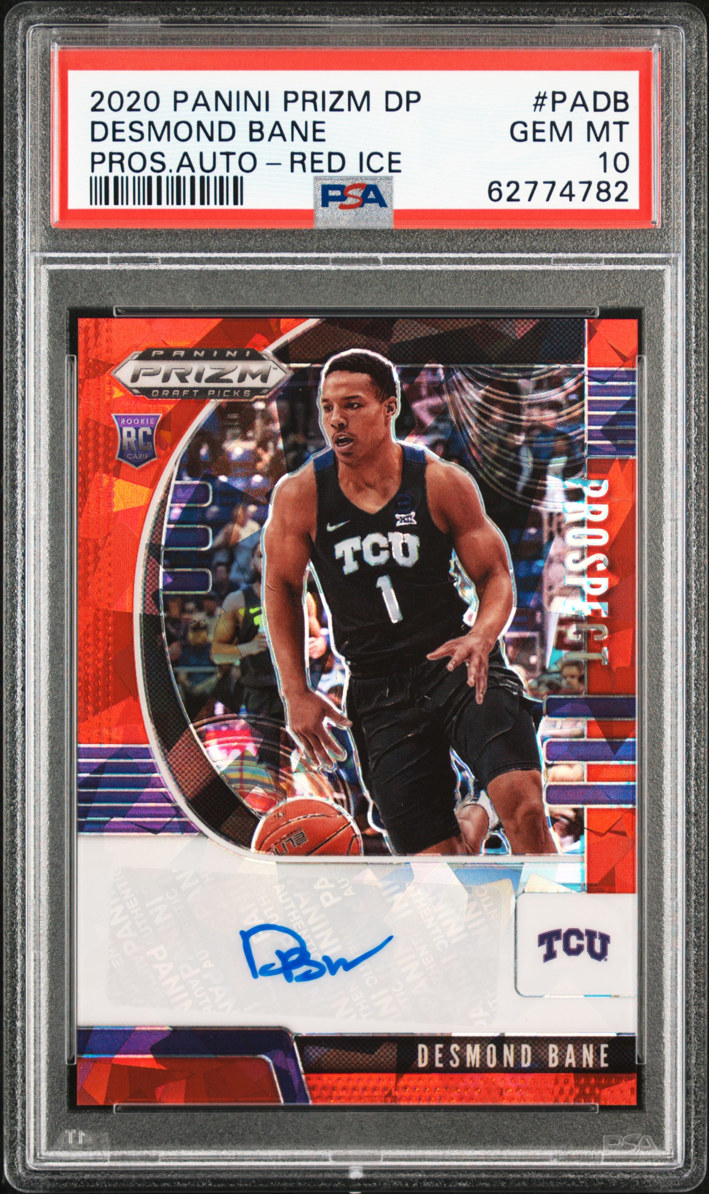 2020 Panini Prizm Draft Picks Prospect Autographs #PADB Desmond Bane - PSA GEM MT 10