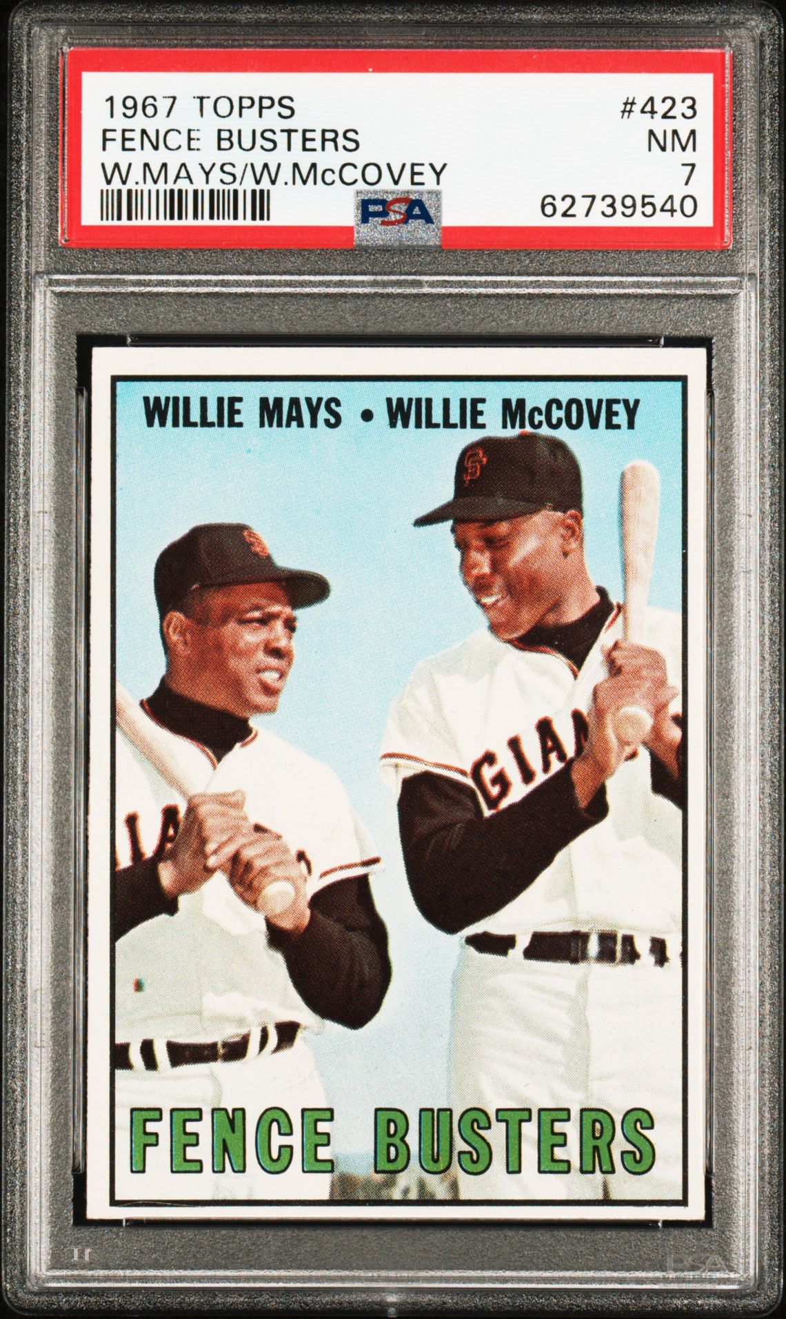 1967 Topps TOPPS W.MAYS/W.MCCOVEY #423 Fence Busters front