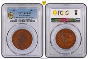 "1790" P1/2D P-990 Bronzed AE Restrike PR66