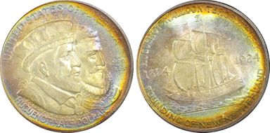 1924 50C Huguenot MS68