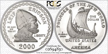 2000-P $1 Leif Ericson PR69DCAM