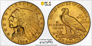 1914 $2.50 MS64+ 