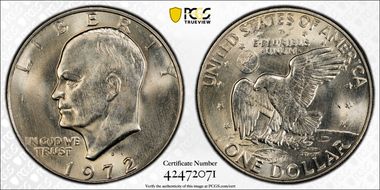 1972-D $1 MS65