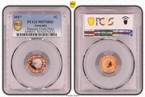 2017 1C Planetary Coins Pluto Colorized MS70RD