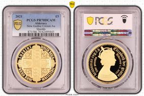 2021 £5 New Gothic Crown Au Shields PR70DCAM