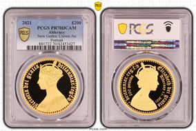 2021 £200 New Gothic Crown Au Portrait PR70DCAM