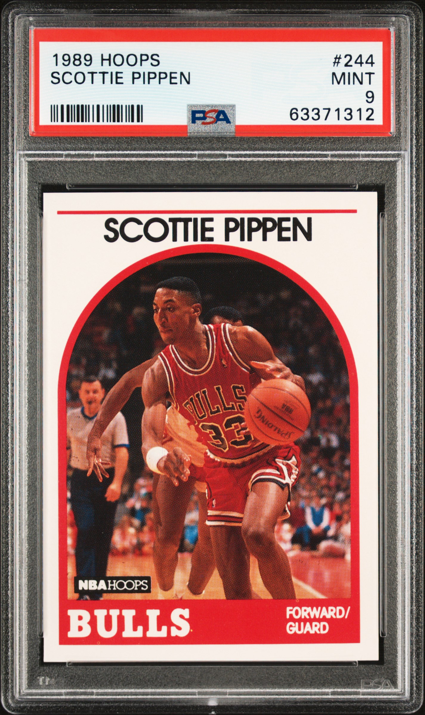 1989 Hoops 244 Scottie Pippen PSA 9