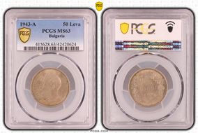 1943-A 50 Leva KM-48a MS63