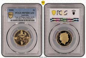 2008 $1 Year of Planet Earth Al-Br PR70DCAM