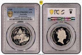 1988 50C Bicentennial PR69DCAM