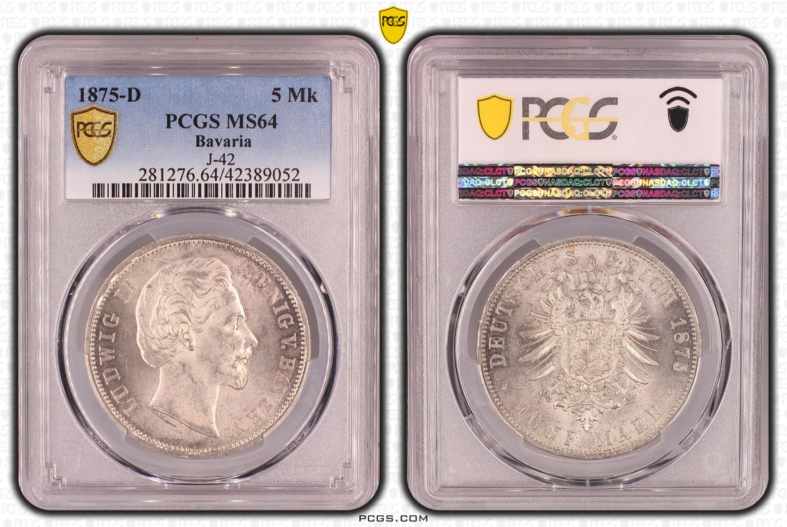 独特の素材 World セネガル 1874年 5フラン PCGS 64 5フラン 美術品・アンティーク・コレクション - 紙幣