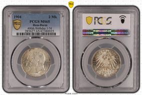 1904 2 Mk 400th Birthday J-74 MS65