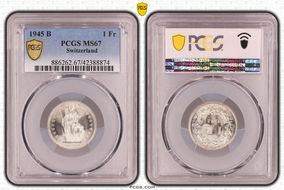 1945 B 1 Fr MS67