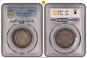 1829 Gulden KM-128 MS63PL