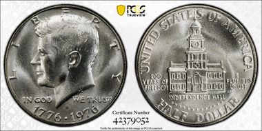 1976-S 50C Silver MS68