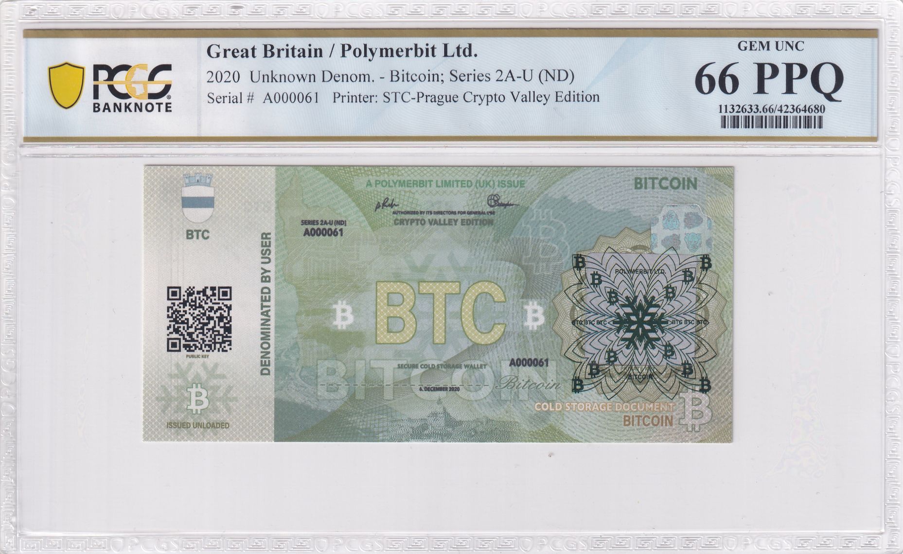 PCGS Certificate Verification Banknote Details for Cert #42364680