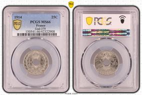 1914 25C Gad-379 F-170 MS66