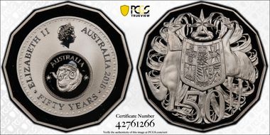 2016 50C 50 Yrs Decimal Currency PR69DCAM