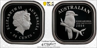 2004-P 50C Kookaburra 1/2oz Ag PR69DCAM