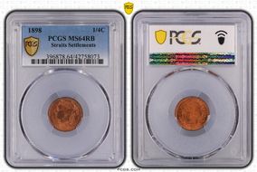 1898 1/4C MS64RB