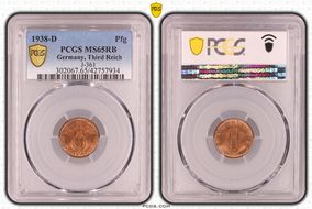 1938-D Pfg J-361 MS65RB