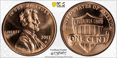 2017-D 1C Shield MS67RD