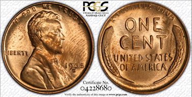 1935-D 1C MS66RD