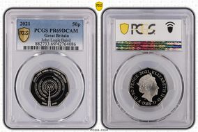 2021 50p John Logie Baird PR69DCAM