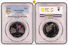 2014 50C Western Front Colorized MS69