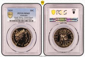 2016 50C WMF Privy - Gold Plated MS69