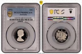 1972 10C PR68DCAM