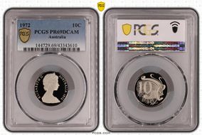 1972 10C PR69DCAM