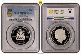 2001 50C Norfolk Island PR70DCAM