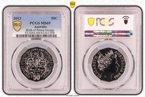 2013 50C Birth of Prince George MS69