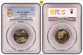2017 $1 Coral Sea MS67