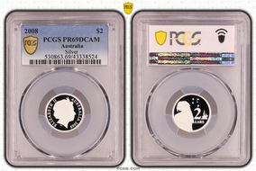 2008 $2 Silver PR69DCAM