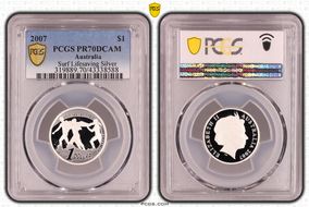 2007 $1 Surf Lifesaving Silver PR70DCAM