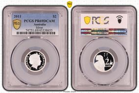 2011 $2 Silver PR69DCAM