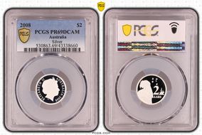 2008 $2 Silver PR69DCAM