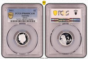2011 $2 Silver PR68DCAM
